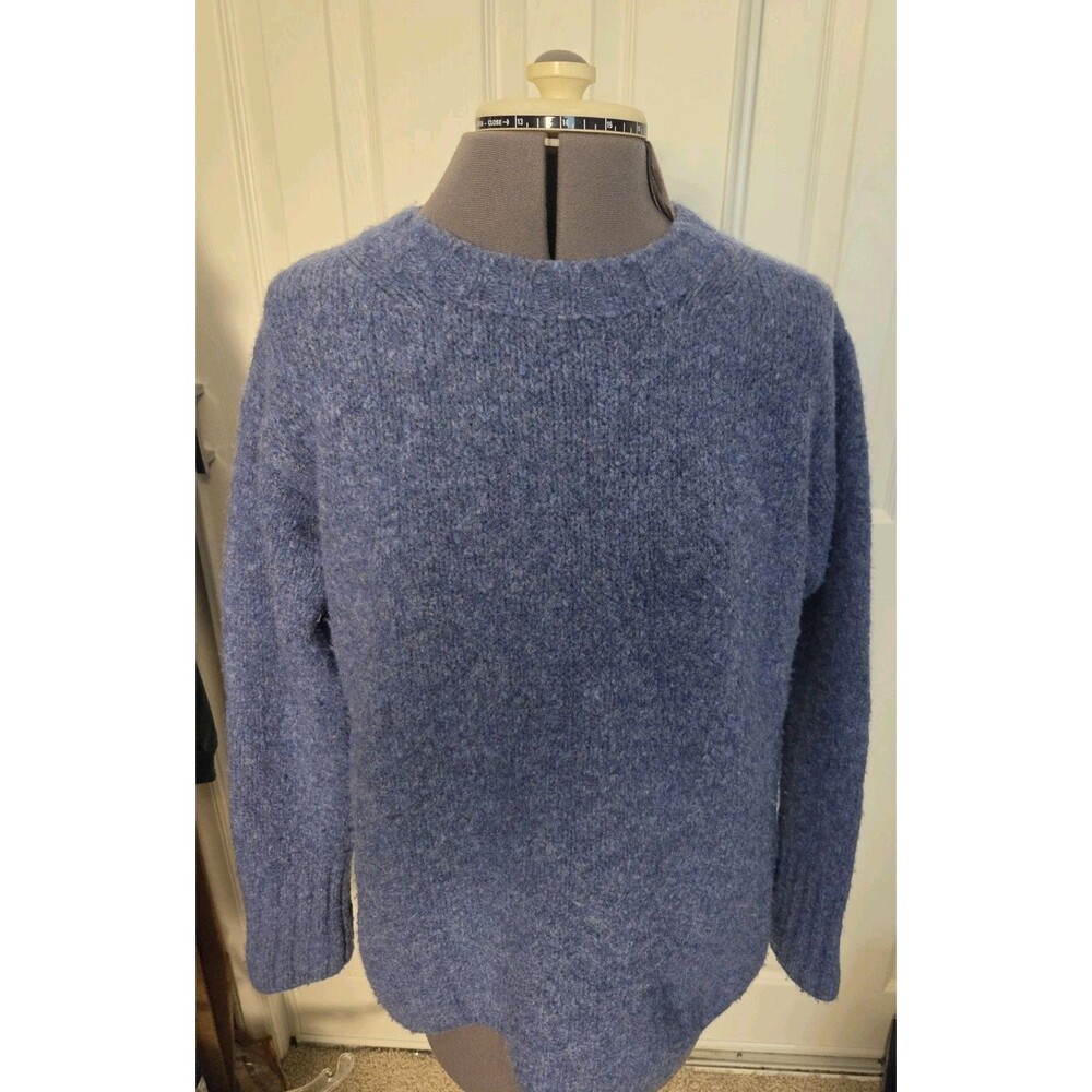 Giada Forte Merino Wool Knit Crewneck Sweater Blue Size II / Medium